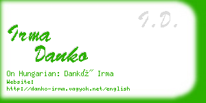 irma danko business card